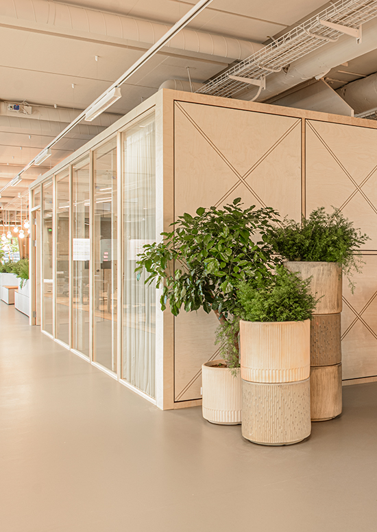 space planning af åbent kontorfællesskab